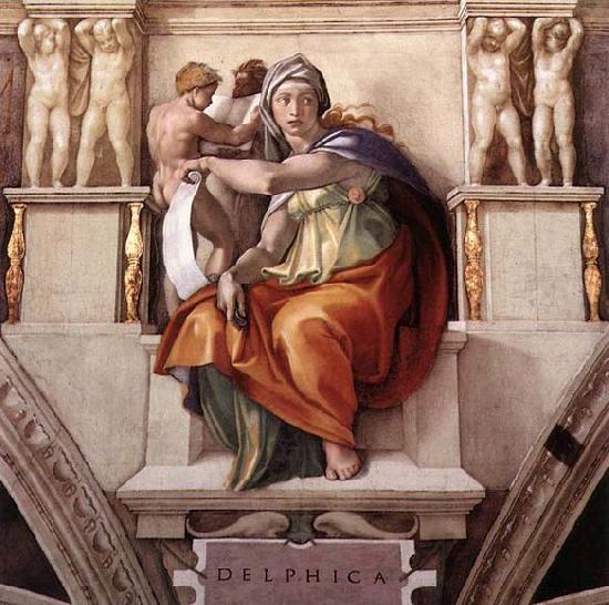 Michelangelo Buonarroti The Delphic Sibyl China oil painting art